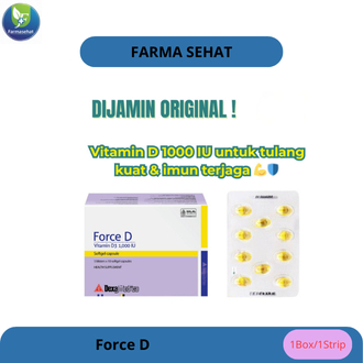 Force D 1000 IU Vitamin D Untuk Tulang & Imun