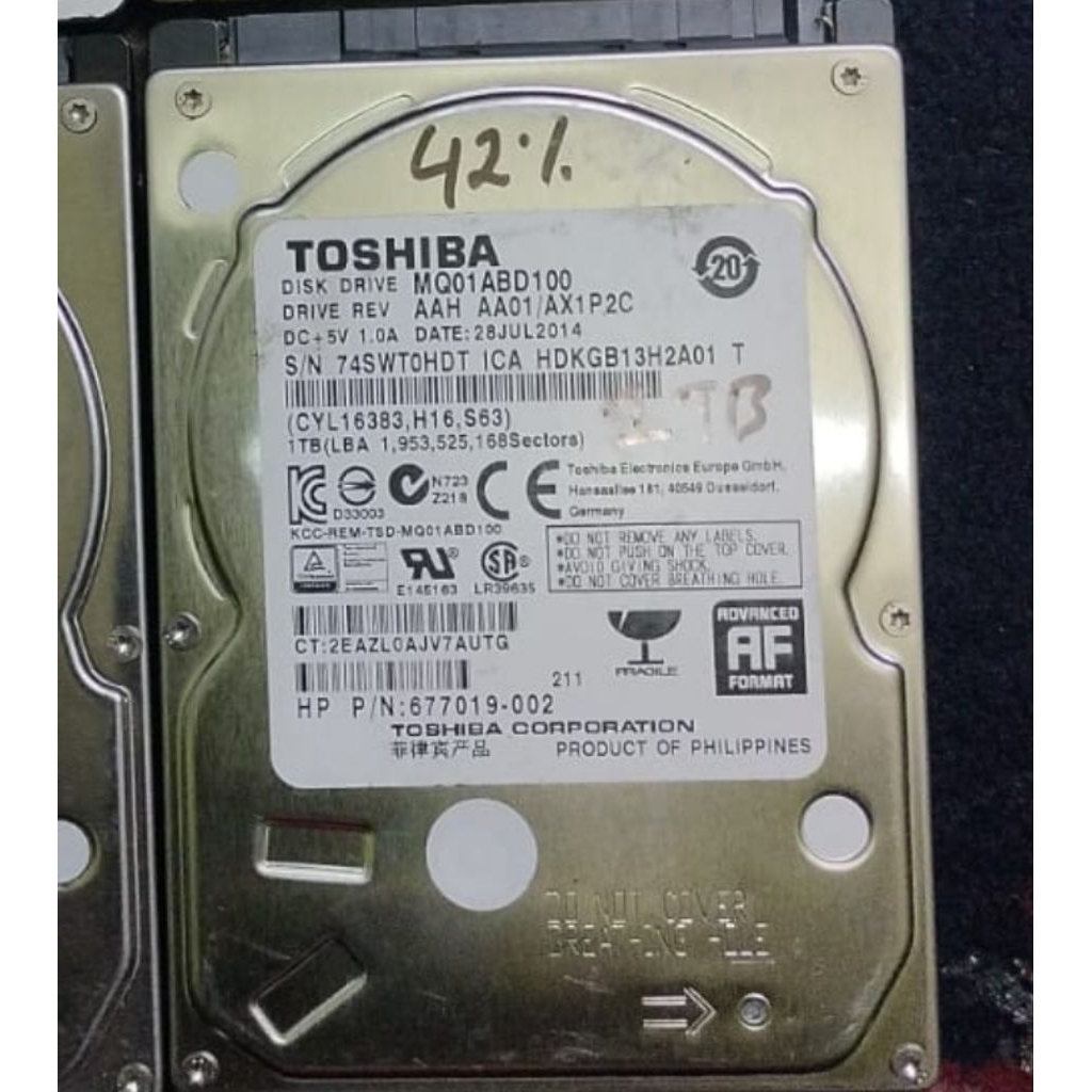 Hardisk Laptop 1TB 500GB 320GB SATA 2.5 HDD Netbook atau PS3. Kondisi Tergantung Stock. BACA deskrip