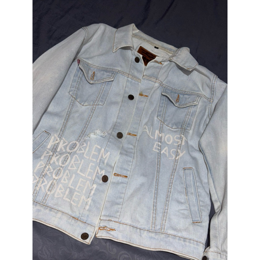 jaket levis ripped preloved ex pria