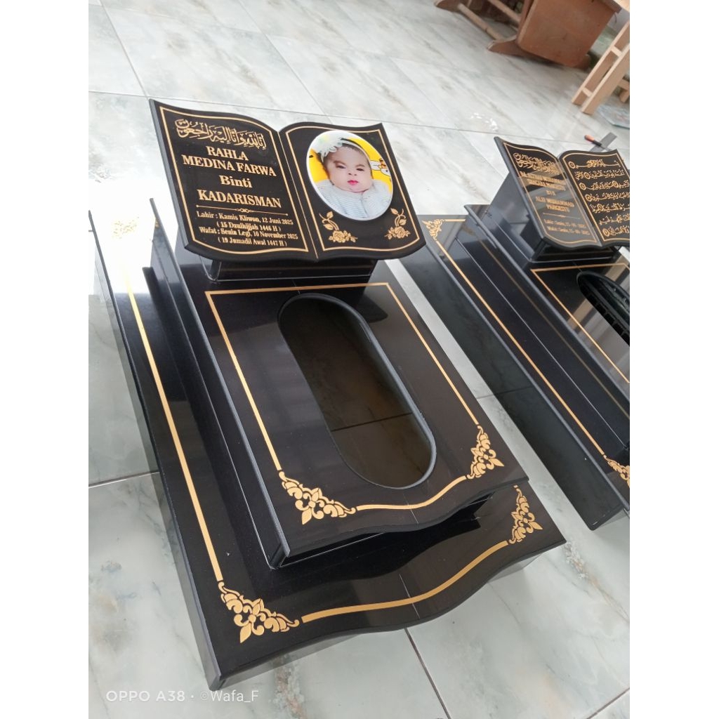 kijing makam anak bayi motif,ukuran 40cmx60cm,plus foto