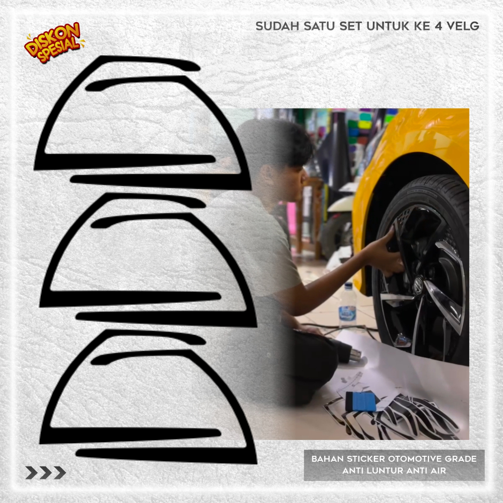 STIKER VELG MG5 GT AKSESORIS DELETE CHROME