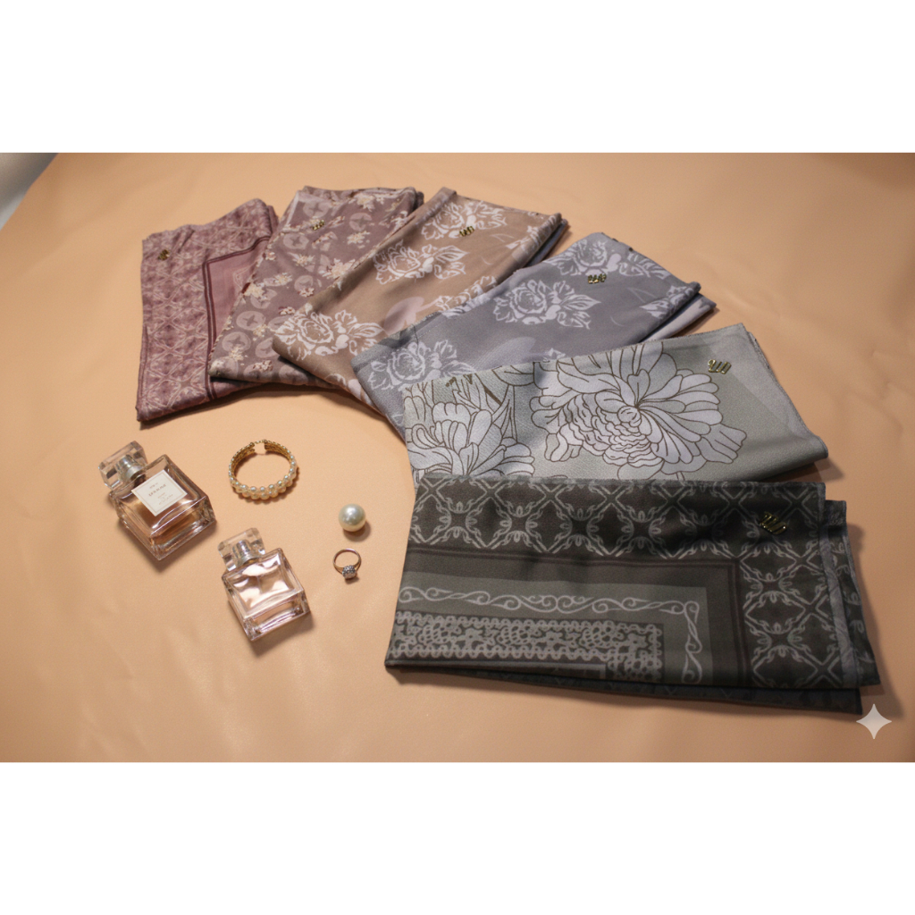 Jilbab Segi Empat Umama Motif 130x130