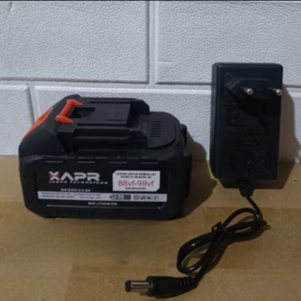 Baterai bor impact APR 88vf 99vf 10cell, socket LXT sama Charger 48vf 88vf 99vf, Universal, unit onl