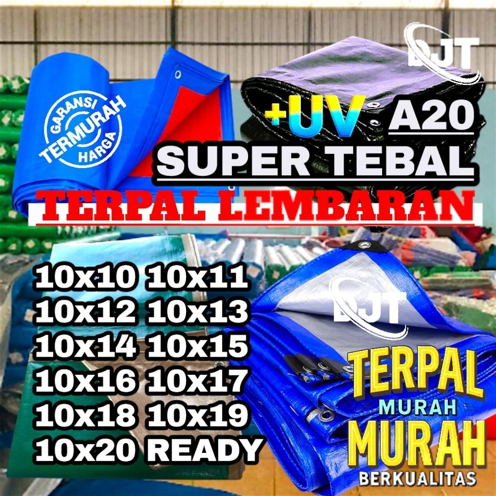 TERPAL TENDA A20 ANTI UV 10X10 10X11 10X12 10X13 10X14 10X15 10X16 10X17 10X18 10X19 10X20 HIJAU GOL