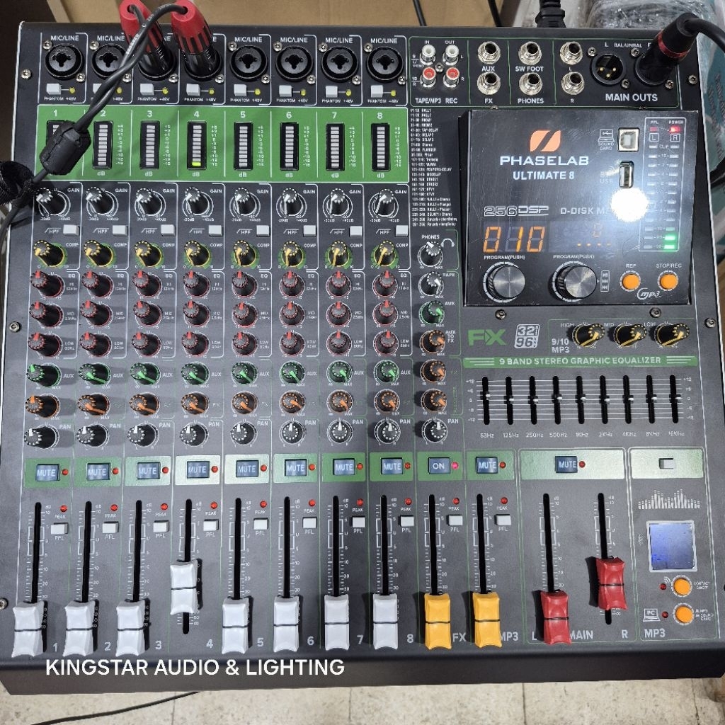 Mixer Phase Lab ULTIMATE 6 Original Channel DSP FX Double EQ Effect Stereo PhaseLab 6ch Mono