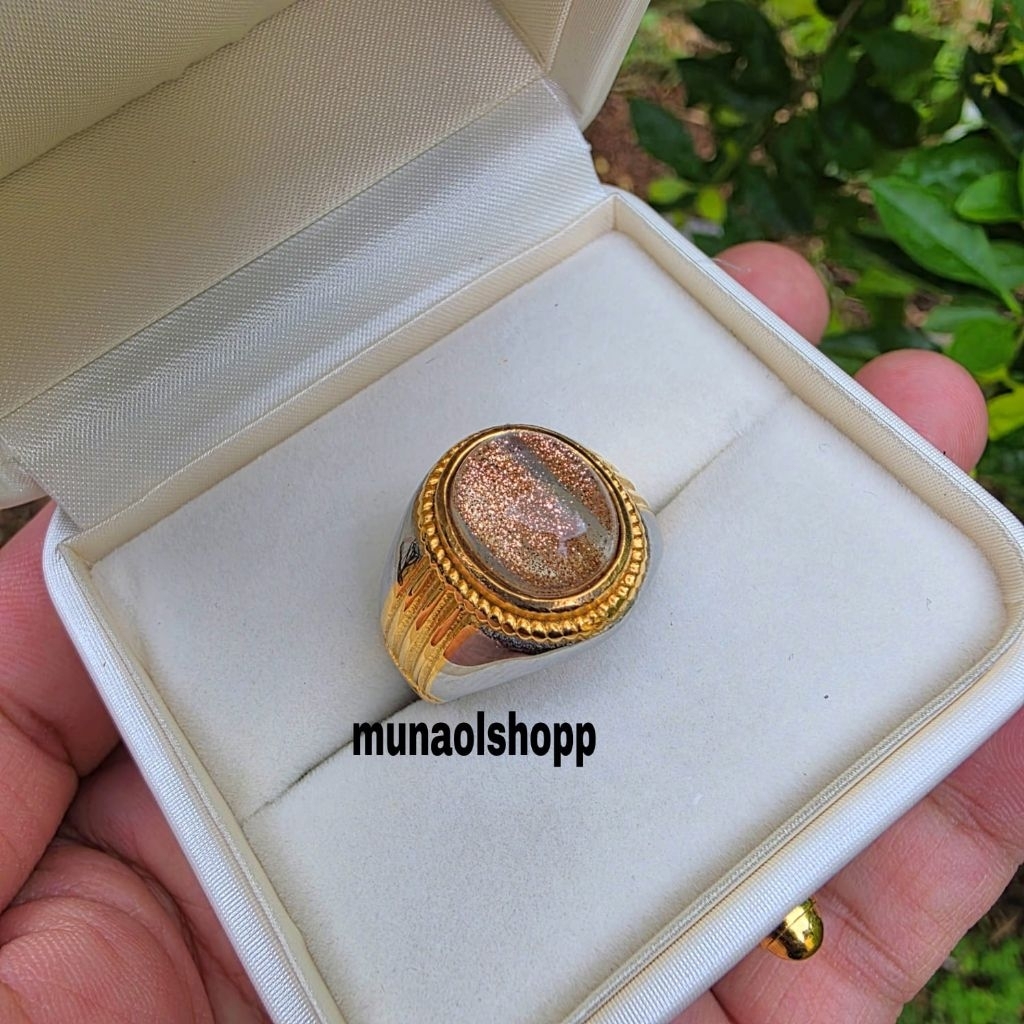 Cincin Batu Rambut cendana Serat Cendana