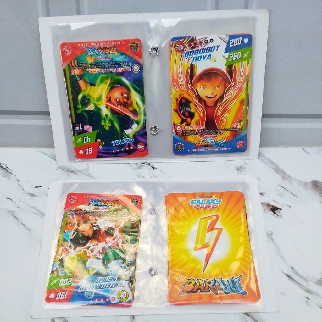 1 Album Boboiboy Sudah Berisi 8 Lembar Kartu Boboiboy Galaxy