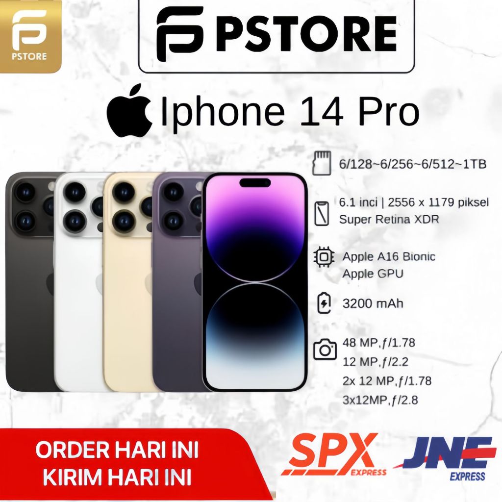 Pstore HANDPHONE 14 PRO 256 GARANSI INTERNASIONALL