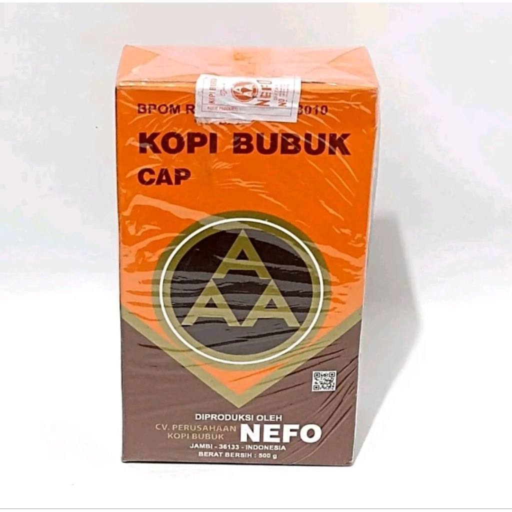 KOPI BUBUK HITAM AAA NEFO 500 GR OLEH OLEH KHAS JAMBI BPOM HALAL