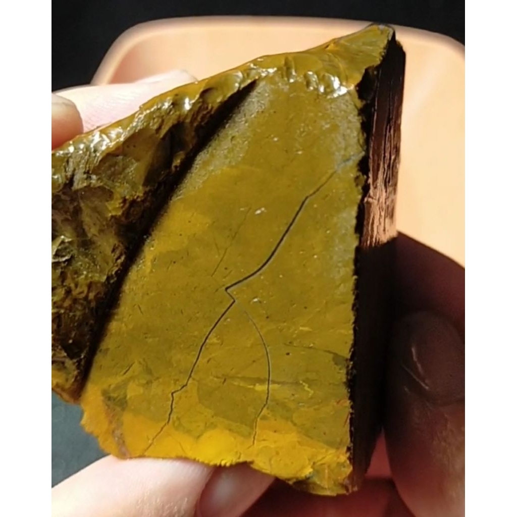 1,5 Ons - Batu Bacan Kembang  - Jumbo Natural Bodyglass Murah