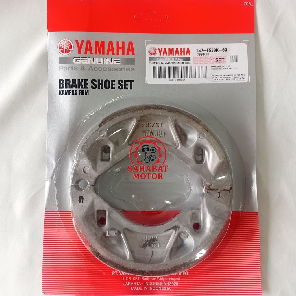 Kampas Rem Belakang Tromol Yamaha 1S7-F530K-00