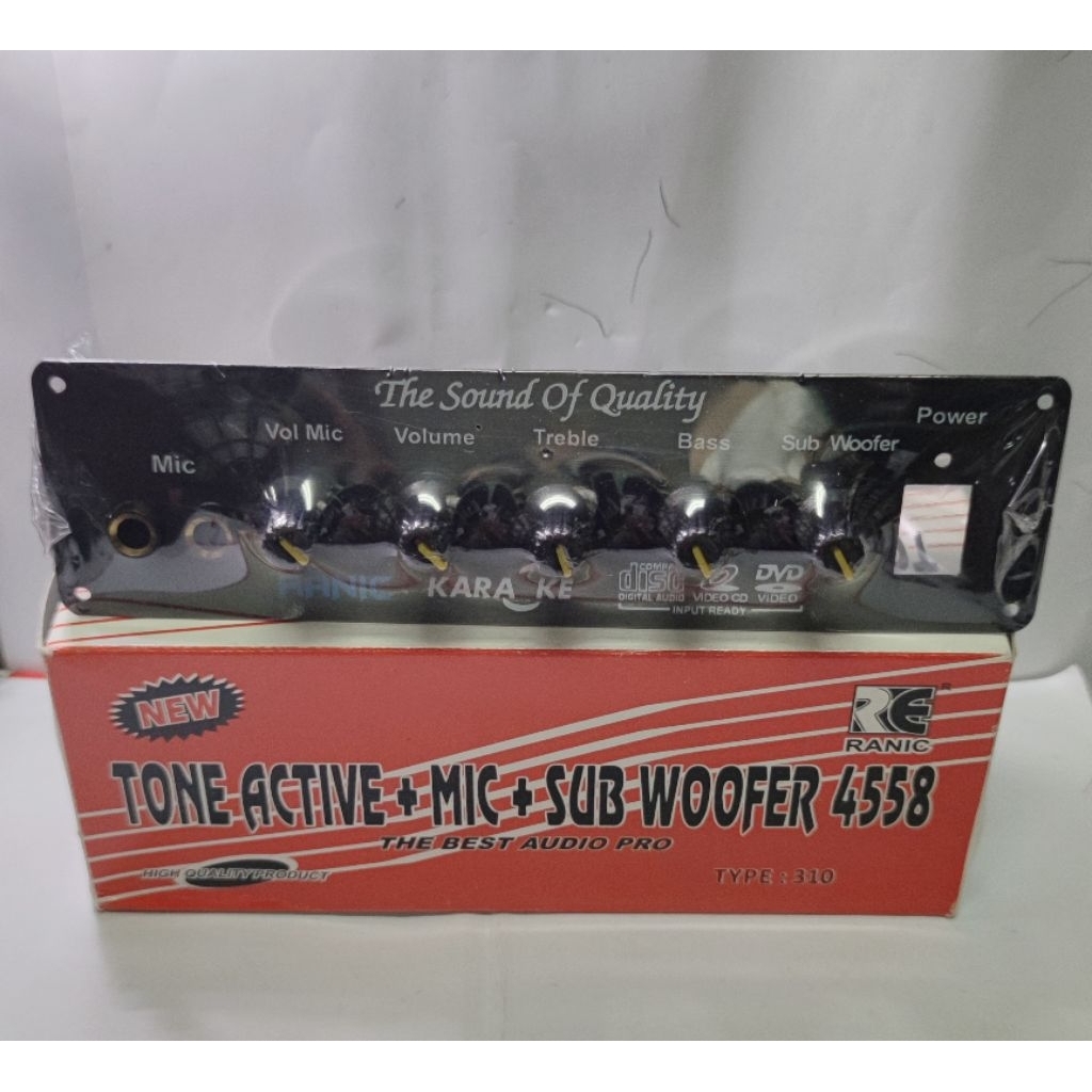 RANIC TONE CONTROL STEREO + PANEL +MIC +SUBWOOFER 4558 (310)
