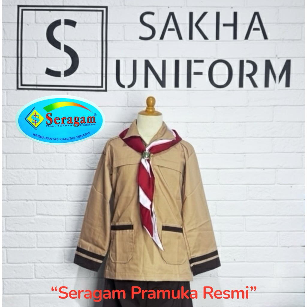 Baju seragam sekolah SD Pramuka Siaga lengan Panjang merk SERAGAM