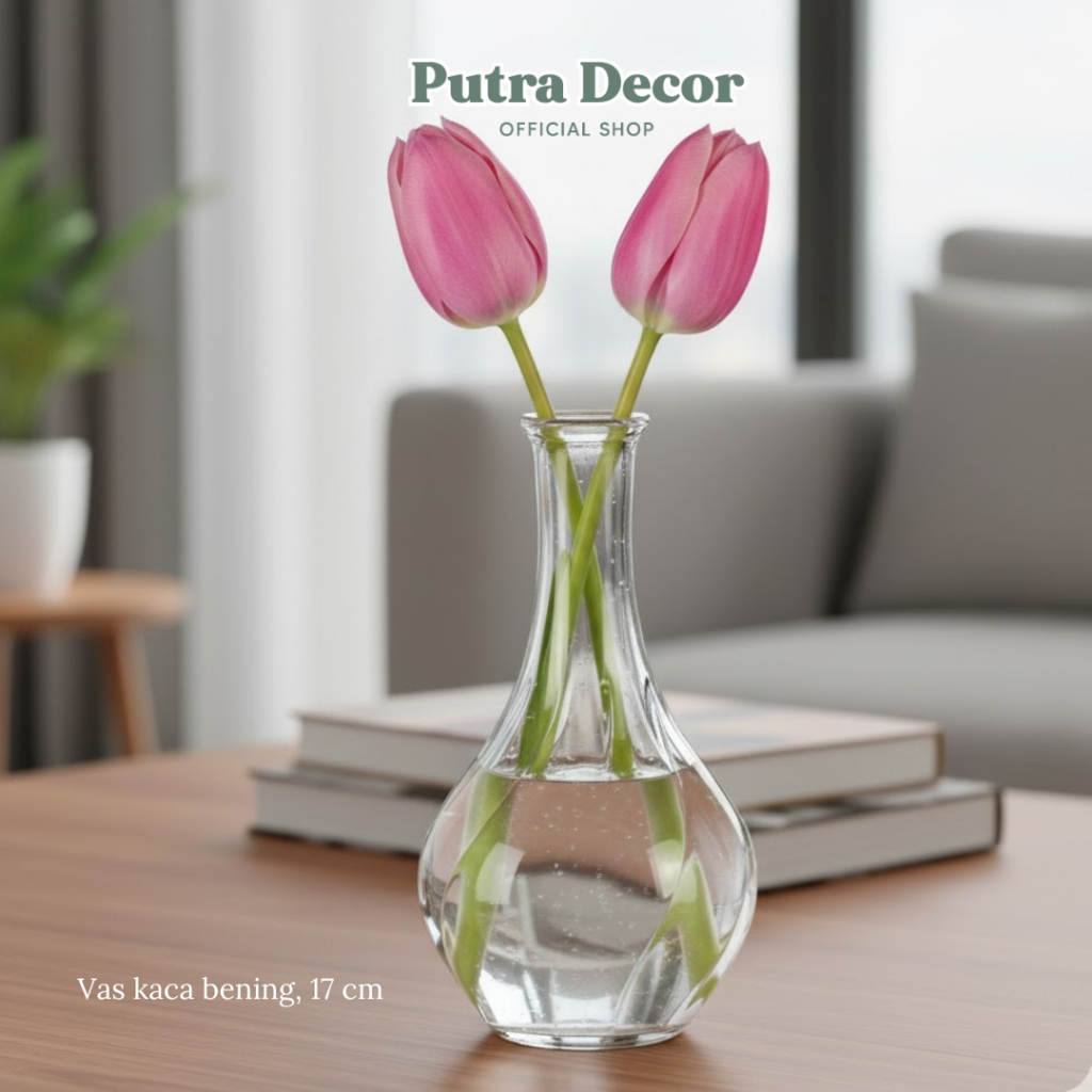 New Arrival SWITZERLAND Vas kaca bening 17 cm, vas bunga, vas kaca, vas panjangan, vas kecil