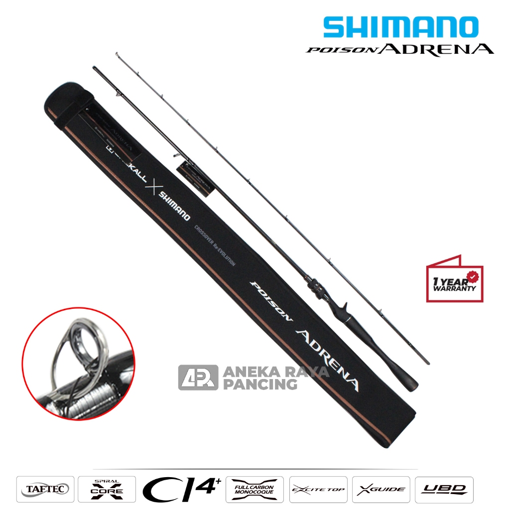 JORAN SHIMANO 24 POISON ADRENA BAITCASTING / Joran BC Teringan Kuat Berkualitas Original Shimano Ber