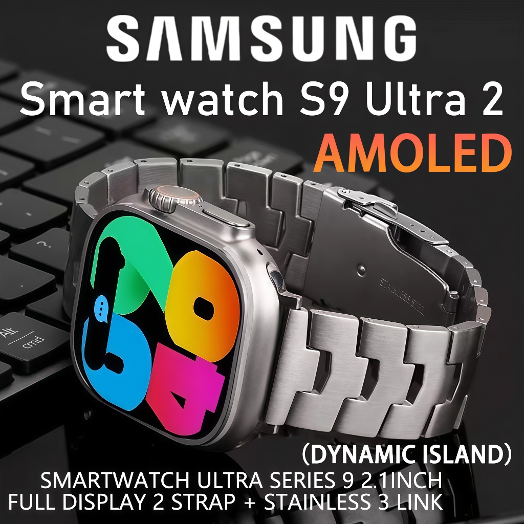 [BARU] SAMSUNG Smartwatch S9 Ultra2 Strap Stainless Jam Tangan smart watch pria Jam tangan pintar ol