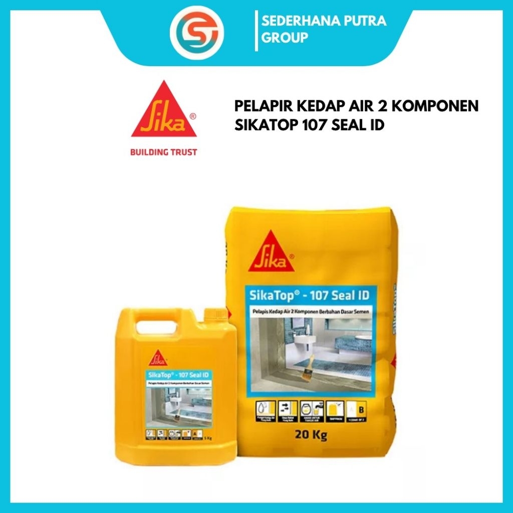SIKA Pelapis Kedap Air 2 Komponen Sika Top 107 Seal ID 20KG | Semen Anti Bocor