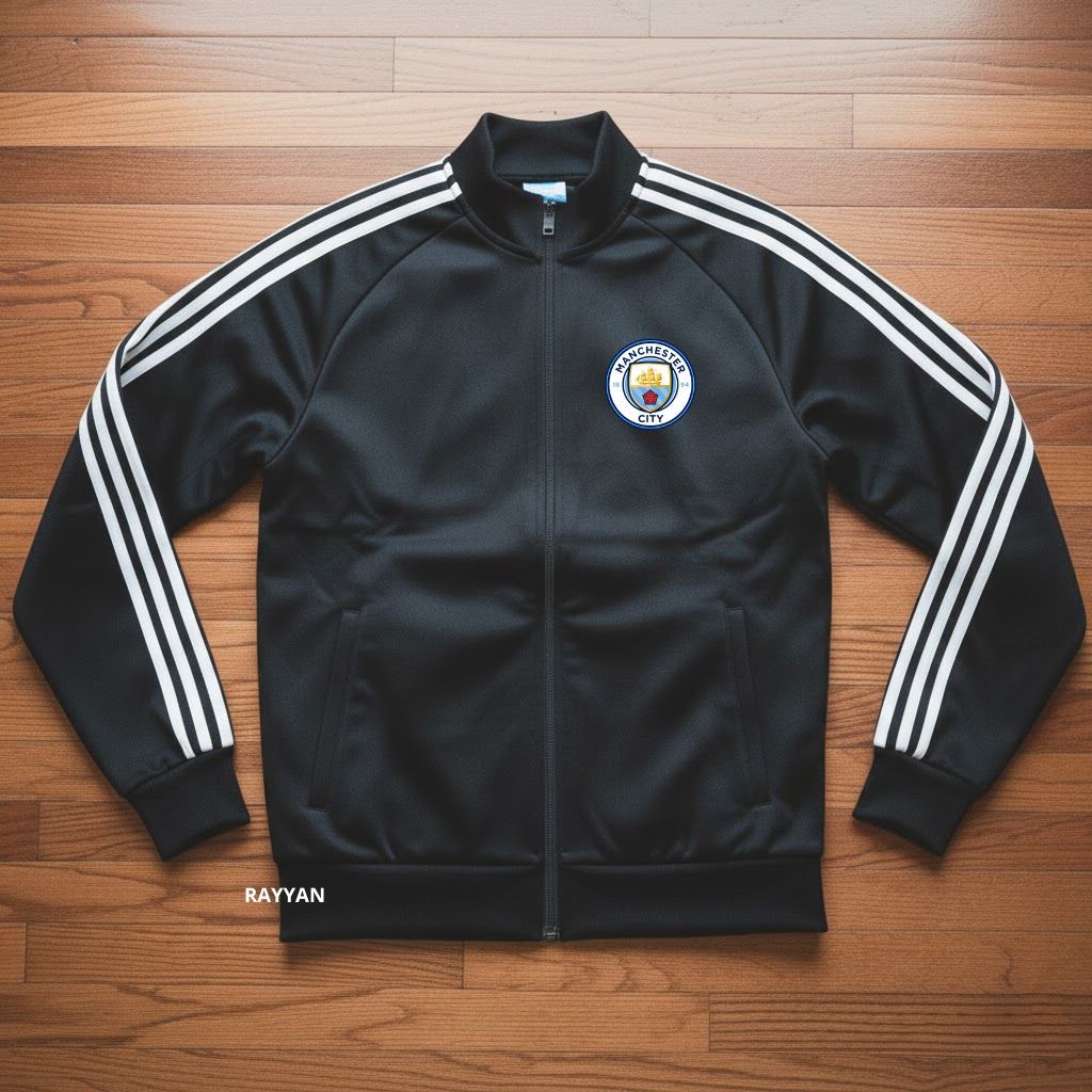 Manchester City Tracktop Jacket Football Club Liga Inggris Jaket Olahraga Outdoor Motif List 3 Tanga