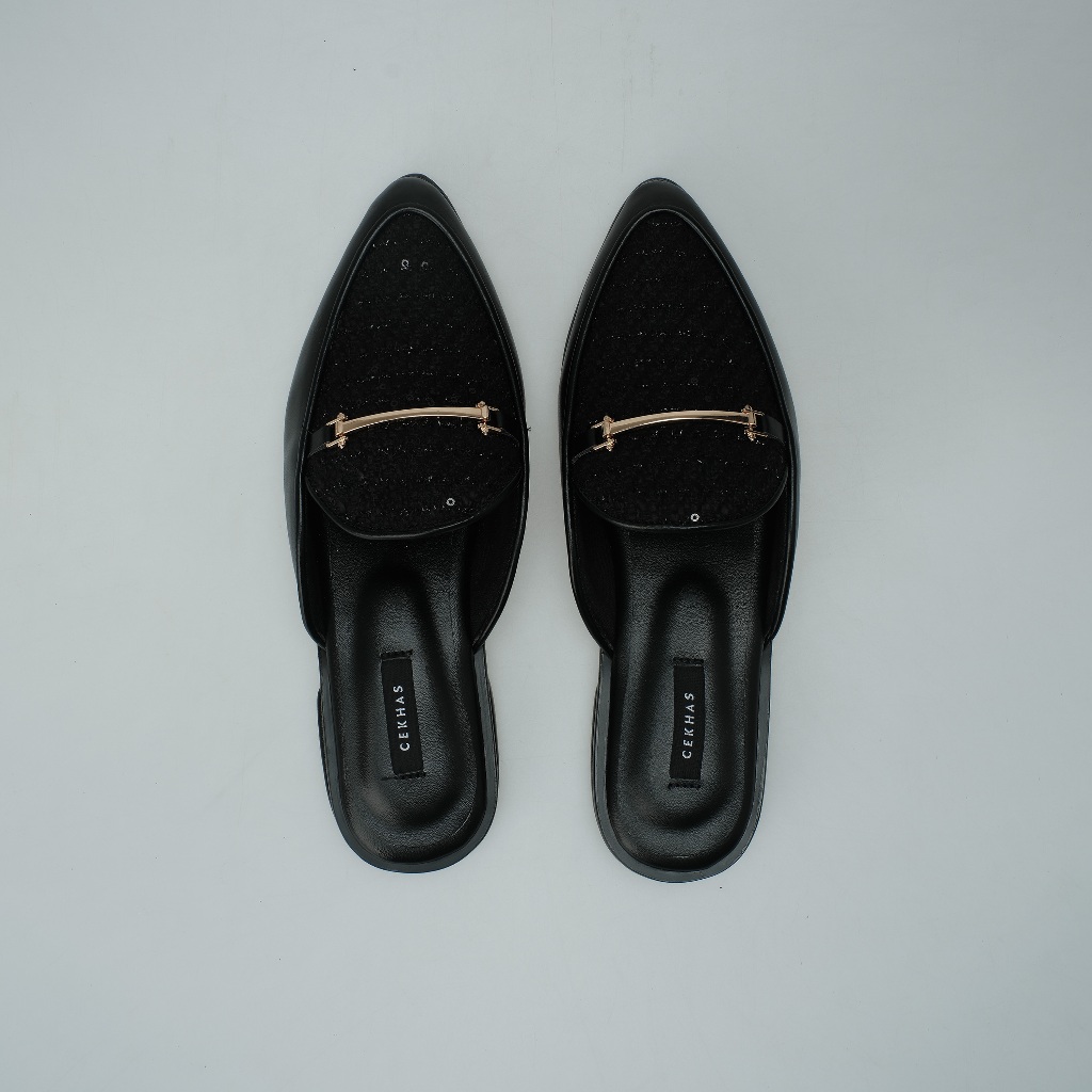 Cekhas - Diva Black Mules Wanita