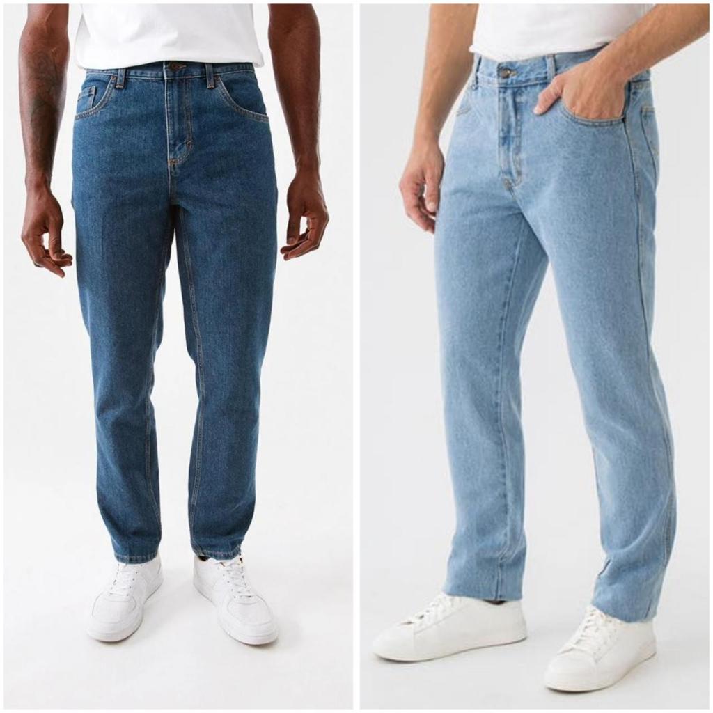 Anko regular straight fit celana panjang pria soft jeans DEFECT