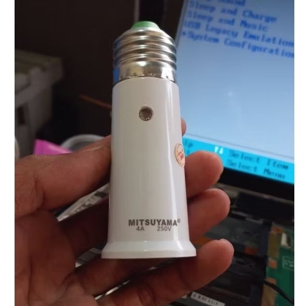 fitting lampu sensor cahaya sambungan fitting e27 sensor LDR phone cell sensor
