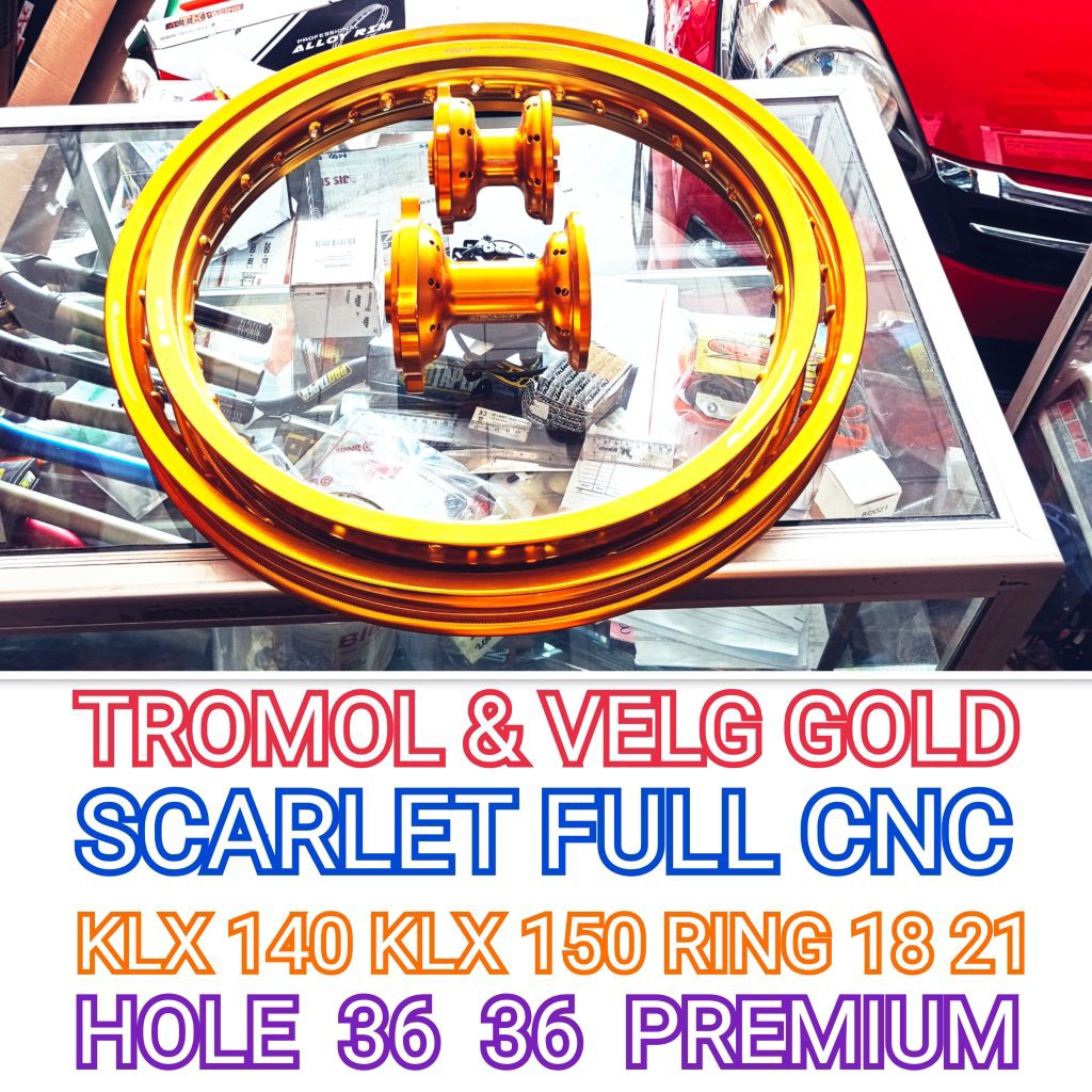 Tromol & Velg GOLD KLX 150 KLX 140 RING 18 21