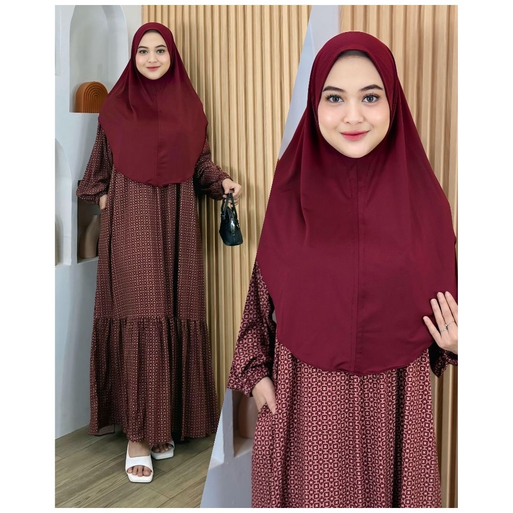 gamis set hijab humaira inara/ dst fanessa mecca kanaya /marwah celien