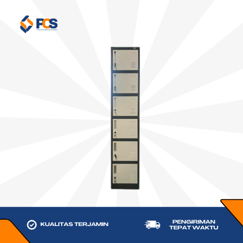 Lemari Locker LH 006 / Lemari Locker 6 Pintu / Locker Besi Serbaguna / Lemari Penyimpanan