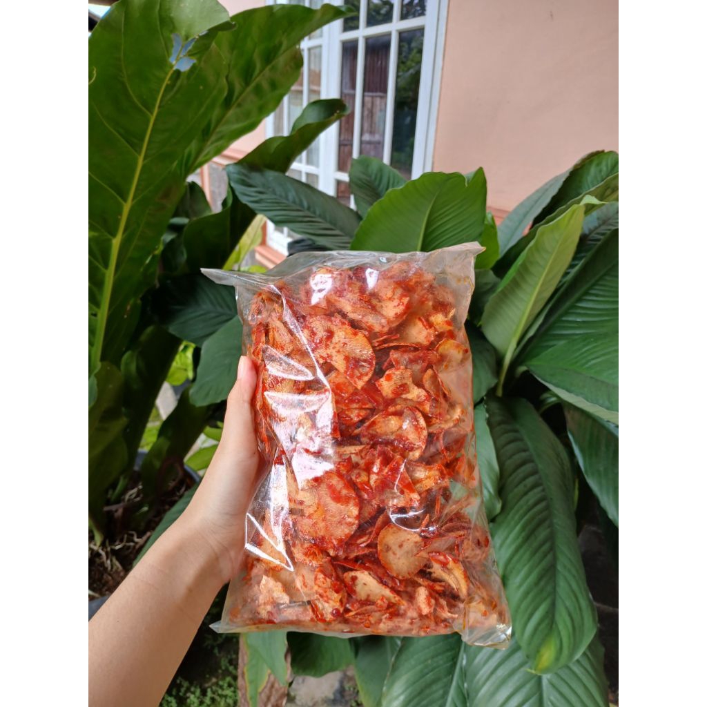 Keripik singkong pedas 500 gram
