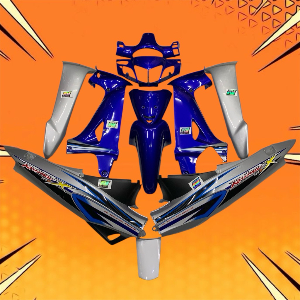 BODY SET HALUS KARISMA X BIRU SILVER KWALITAS ORIGINAL