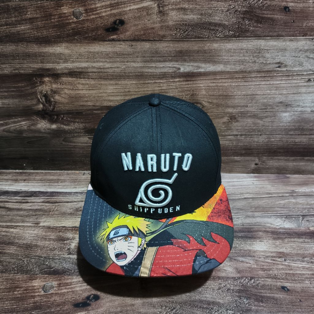 topi snapback naruto logo black official brand