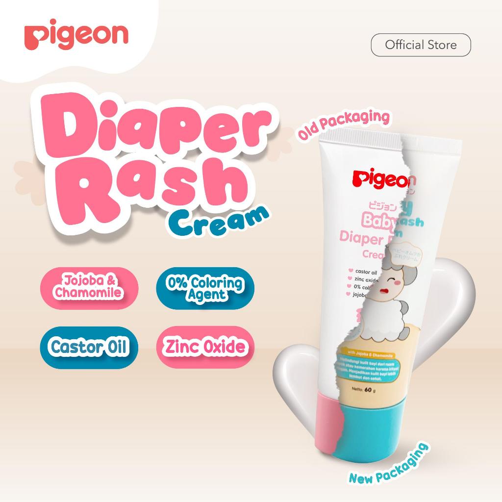 PIGEON Baby Cream 60Gr Diaper Rash Cream | Cream Bayi Ruam Popok | Salep Bayi Ruam Popok | Cegah Rua