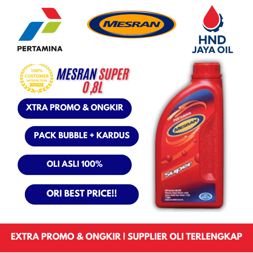Oli Mesran Super 0.8L Oli Motor Mesran Super 800ml