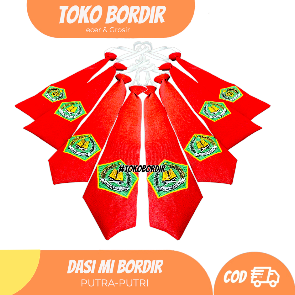 Dasi MI bordir / dasi madrasah ibtidaiyah bordir