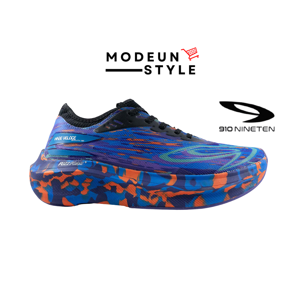 910 Nineten HAZE VELOCE GRAVITY Sepatu Lari / BIRU ORANGE NAVY / Haze Veloce Gravity Biru 910