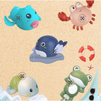 Mainan Binatang Berenang / Bebek Kepiting Kodok Berenang / Mainan Anak Mandi Bebek Bisa Berenang Put