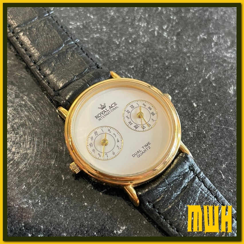 MWH rare vintage royal ace international dual time watches watch
