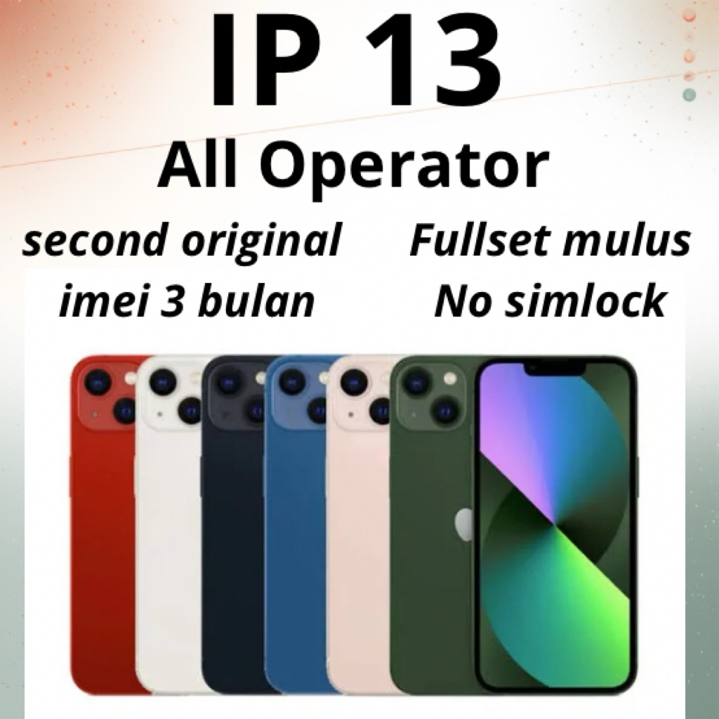 iPhone 13 All Operator 128GB/256GB/512GB 5G LTE - Bergaransi