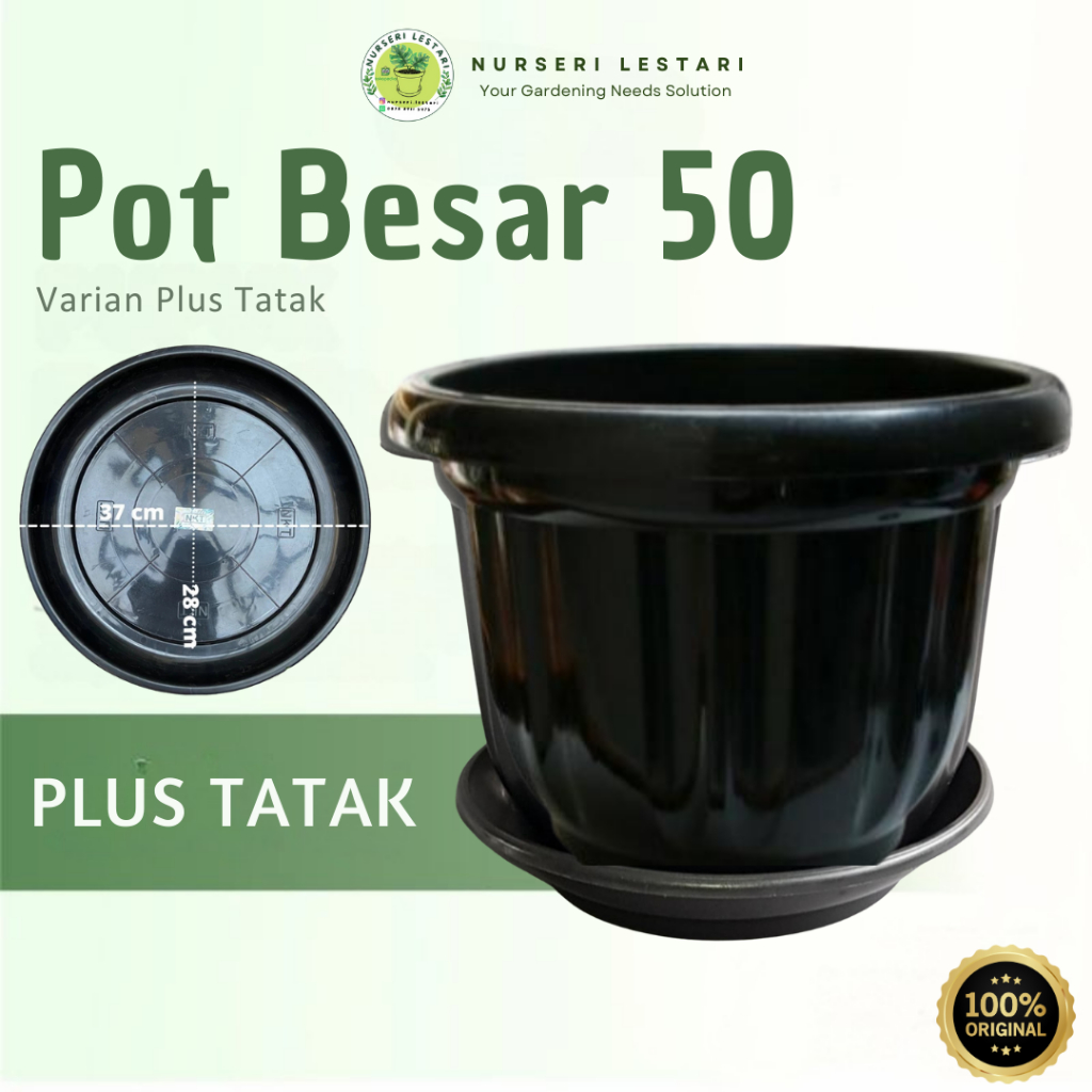 POT BESAR 50 Cm HITAM Ukuran Tanaman Jumbo