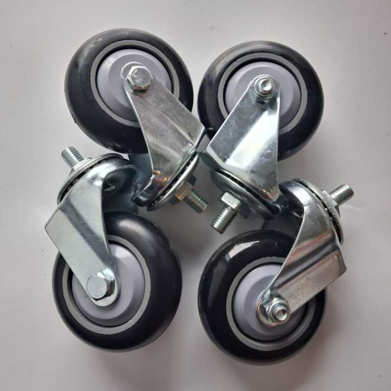 Roda 3 Inch 1 Set (4 Biji) Untuk Troli Belanja anak Shopping Trolley Wheel 3 Inci