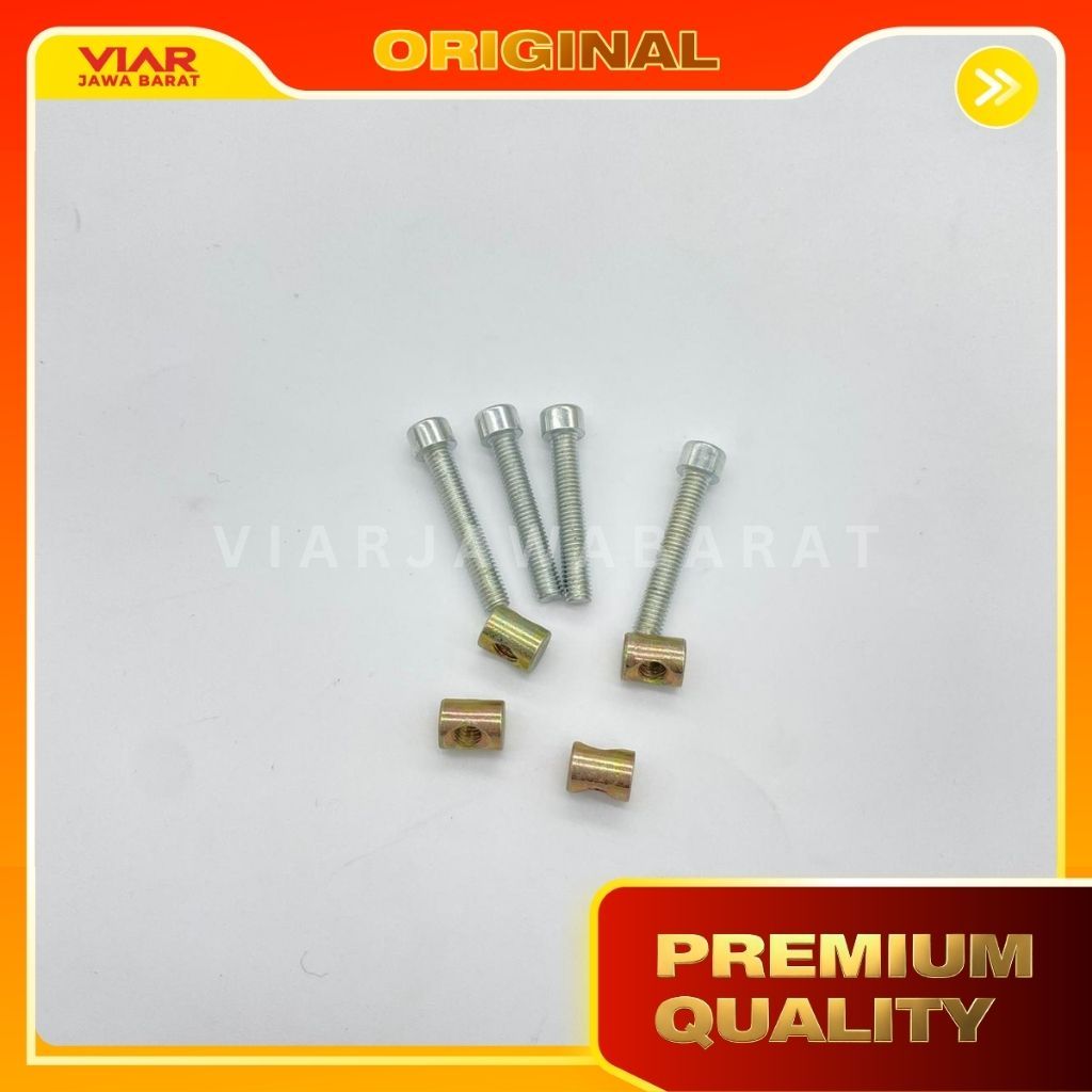 Baut + Mur Segitiga Mini Trail - Mini GP 50cc 2T Mesin Tarik - 4pcs mocil94