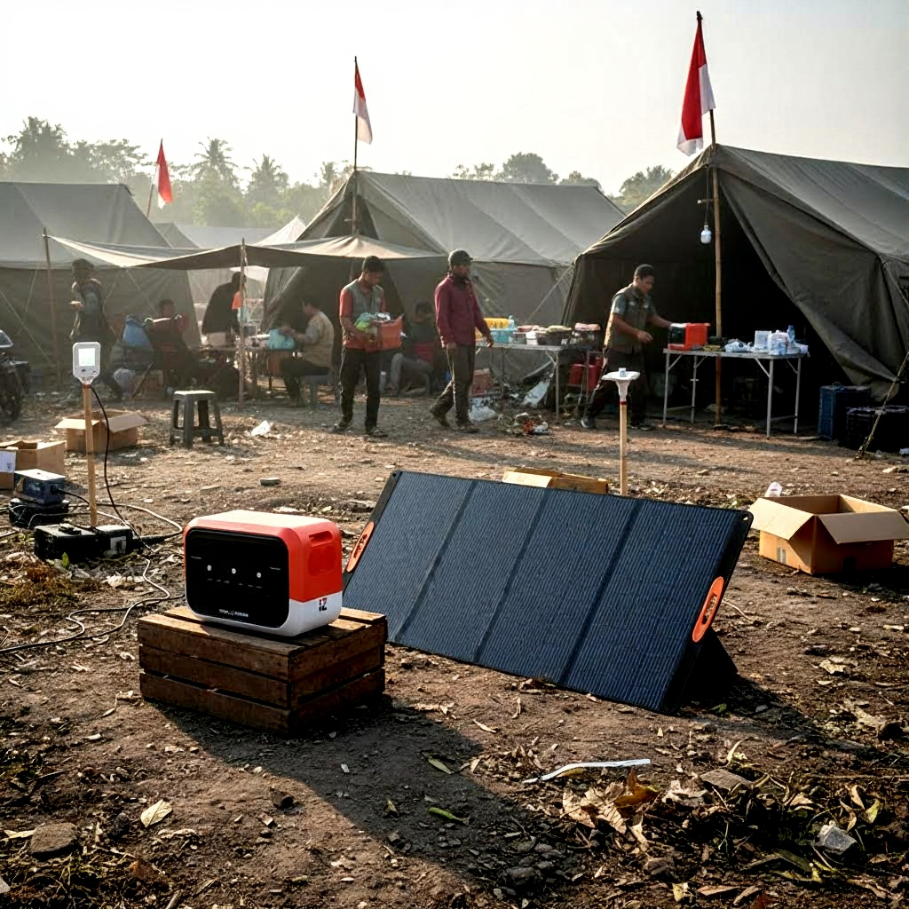 Bundling Portable Power Station Isuzu Tsuzumi IPS2500 + Panel Surya SPF400W / Power Station 2400watt