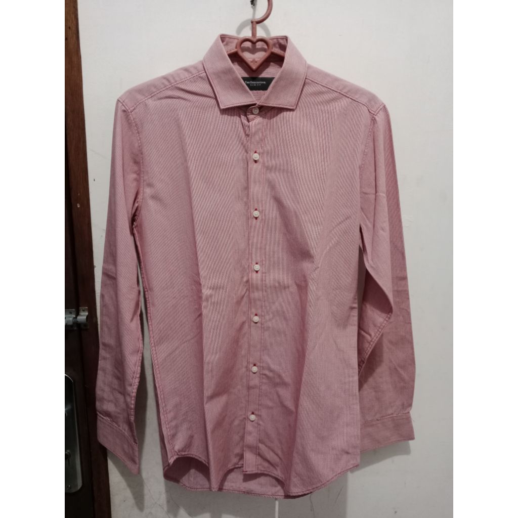 fortified kemeja panjang pria casual formal the executive original merah