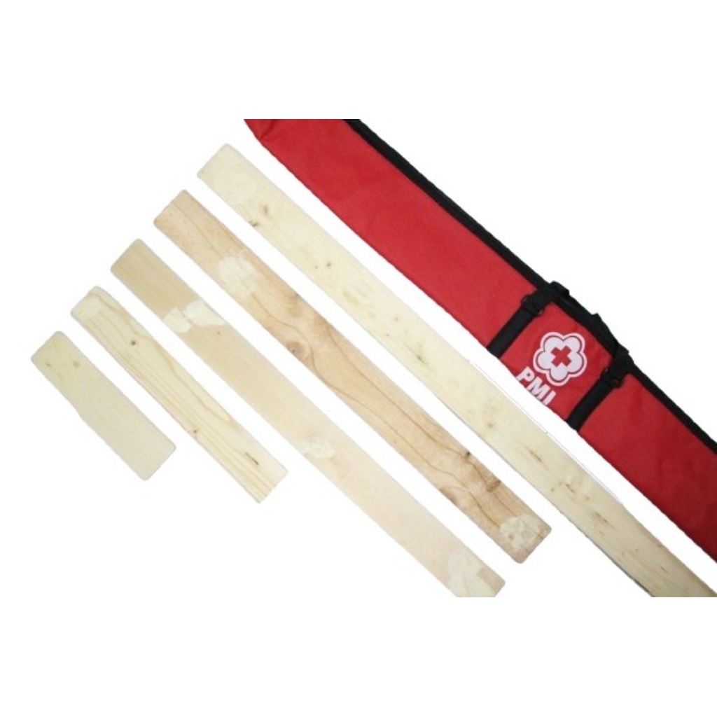 Kayu Bidai PMR Set + Tas Bidai PMI | Alat P3K Sekolah & Pelatihan