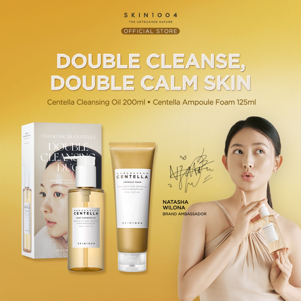 SKIN1004 DOUBLE CLEANSE, DOUBLE CALM SKIN (Box ver.) (Centella Cleansing Oil 200ml + Ampoule Foam 12