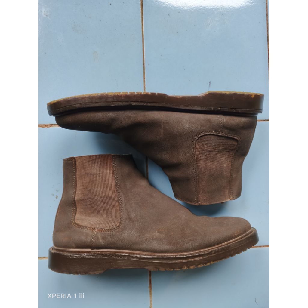 sepatu kulit suede chelsea boots zara kulit suede asli unisex size 41