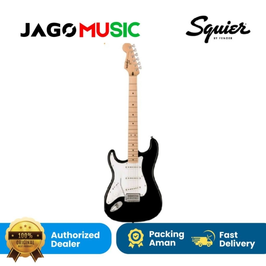 Gitar Squier Sonic Stratocaster Left Handed Electric Guitar w/ White Pickguard Maple