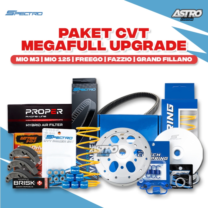 Mega Super Full Upgrade CVT Mio M3 S Z Xride Soul GT Fino 125 Freego Filano Fazzio Mangkok Spectro