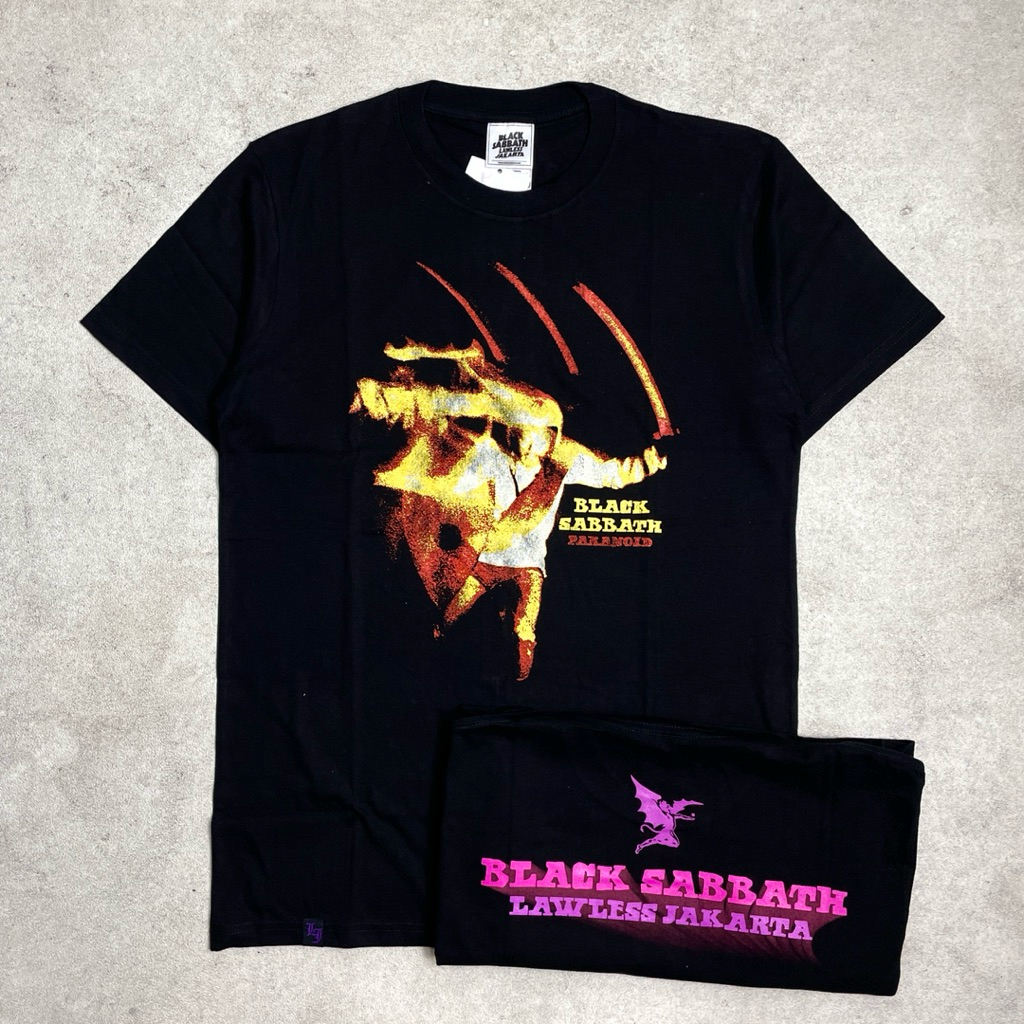 Black Sabbath x Lawless Jakarta - Paranoid | Tshirt Black Original Merchandise