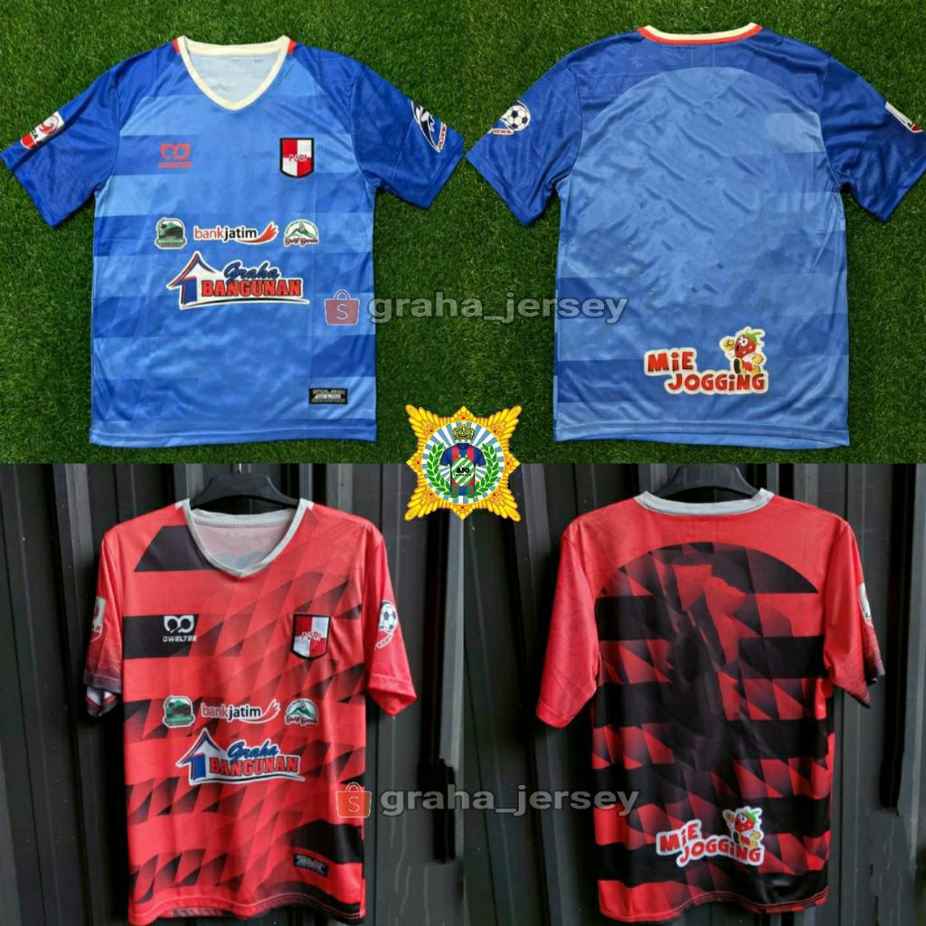 Jersey PSBI BLITAR Home Away 2017 Liga 3 Biru Merah RETRO Printing Lokal